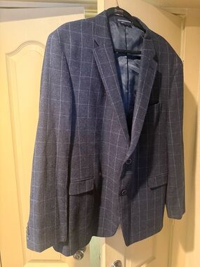 Tommy Hilfiger Navy Windowpane Sport Coat